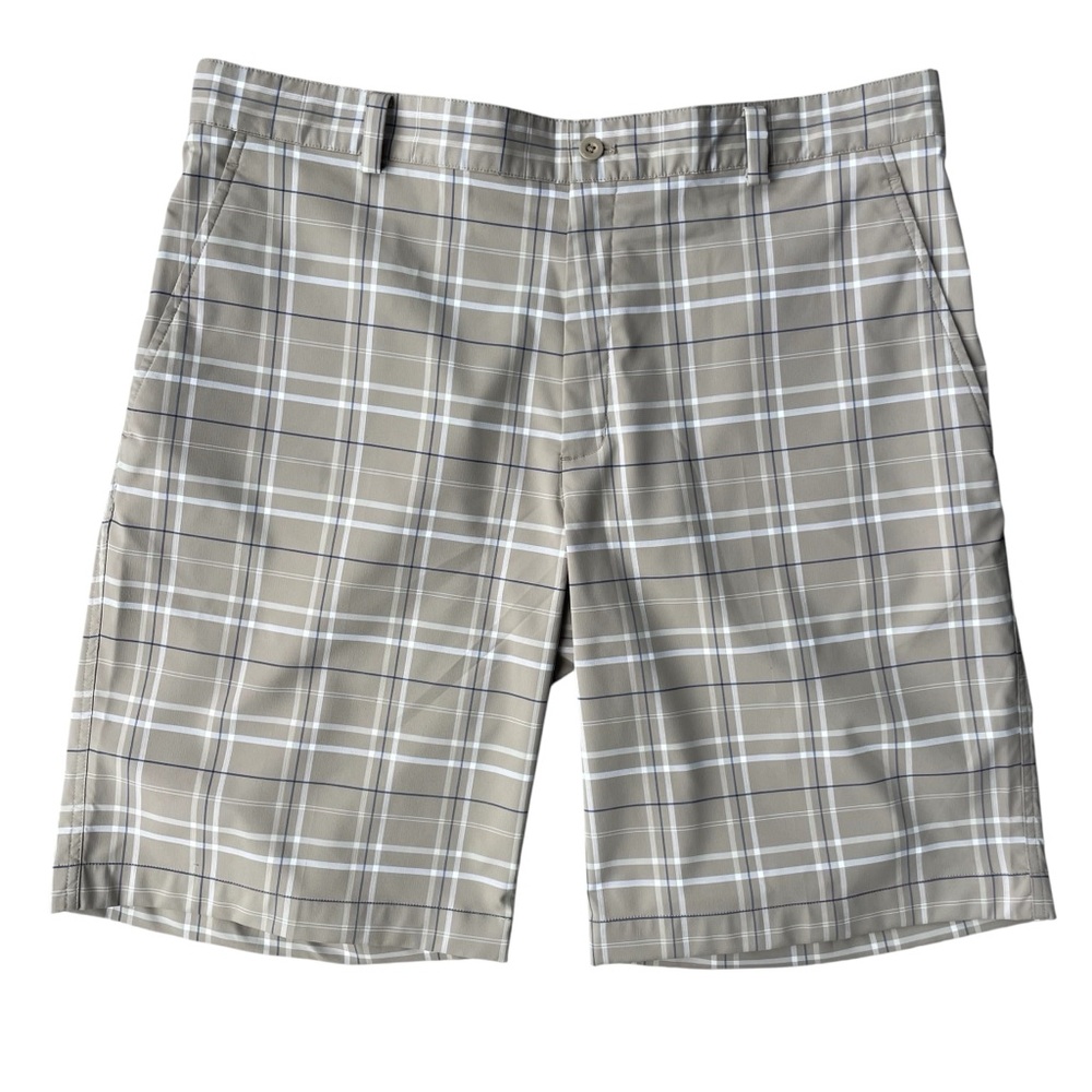 Nike Golf Men’s Dri-fit Shorts Size 36 Beige Plaid